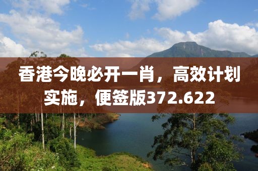 香港今晚必开一肖，高效计划实施，便签版372.622