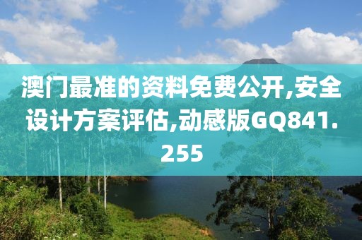 澳门最准的资料免费公开,安全设计方案评估,动感版GQ841.255