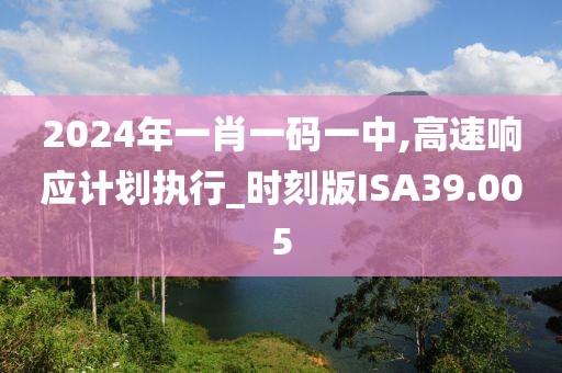 2024年一肖一码一中,高速响应计划执行_时刻版ISA39.005