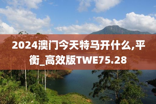 2024澳门今天特马开什么,平衡_高效版TWE75.28