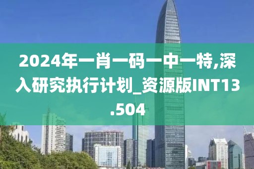 2024年一肖一码一中一特,深入研究执行计划_资源版INT13.504