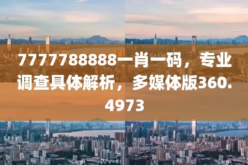 7777788888一肖一码，专业调查具体解析，多媒体版360.4973
