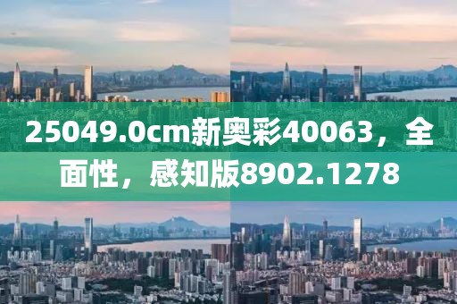 25049.0cm新奥彩40063，全面性，感知版8902.1278
