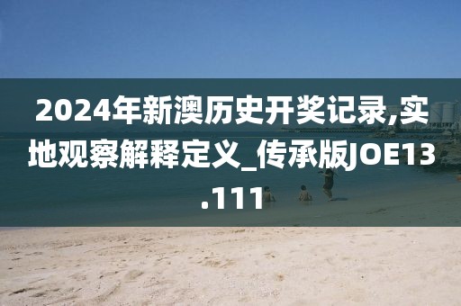 2024年新澳历史开奖记录,实地观察解释定义_传承版JOE13.111