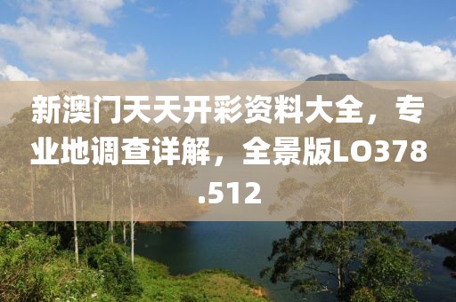 新澳门天天开彩资料大全，专业地调查详解，全景版LO378.512