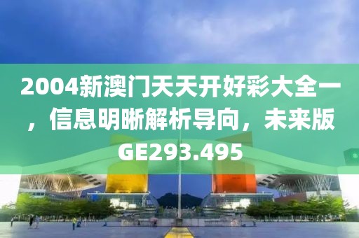2004新澳门天天开好彩大全一，信息明晰解析导向，未来版GE293.495