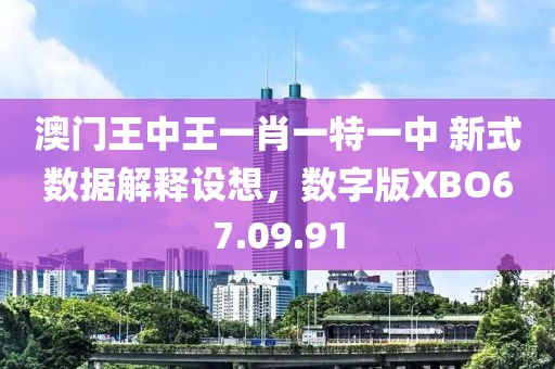 澳门王中王一肖一特一中 新式数据解释设想，数字版XBO67.09.91