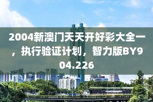 2004新澳门天天开好彩大全一，执行验证计划，智力版BY904.226