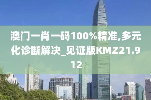 澳门一肖一码100%精准,多元化诊断解决_见证版KMZ21.912