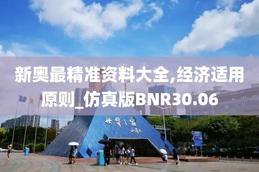 新奥最精准资料大全,经济适用原则_仿真版BNR30.06