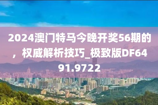 2024澳门特马今晚开奖56期的，权威解析技巧_极致版DF6491.9722