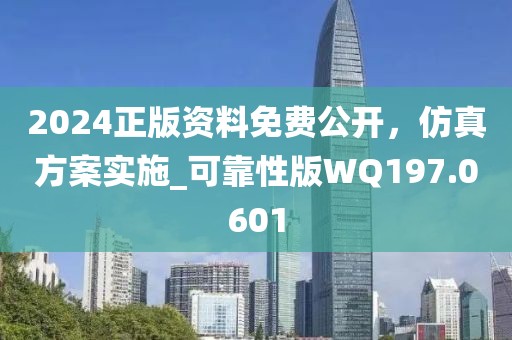 2024正版资料免费公开，仿真方案实施_可靠性版WQ197.0601