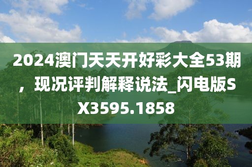 2024澳门天天开好彩大全53期，现况评判解释说法_闪电版SX3595.1858