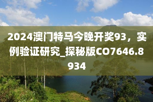 2024澳门特马今晚开奖93，实例验证研究_探秘版CO7646.8934