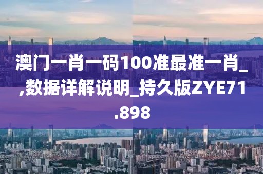 澳门一肖一码100准最准一肖_,数据详解说明_持久版ZYE71.898
