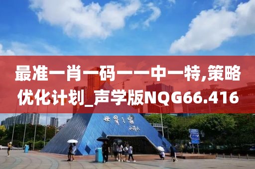 最准一肖一码一一中一特,策略优化计划_声学版NQG66.416