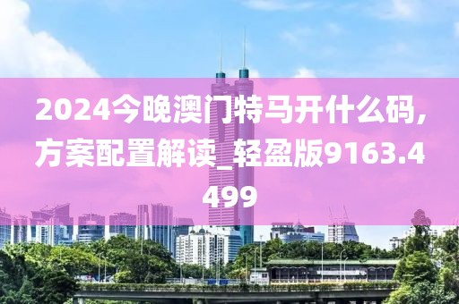 2024今晚澳门特马开什么码,方案配置解读_轻盈版9163.4499