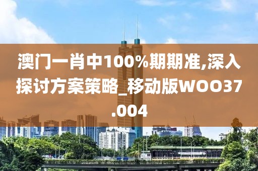 澳门一肖中100%期期准,深入探讨方案策略_移动版WOO37.004