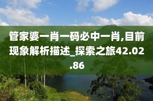 管家婆一肖一码必中一肖,目前现象解析描述_探索之旅42.02.86